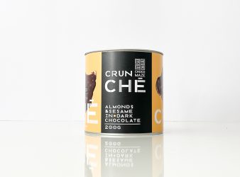 CrunCHÉ almonds and sesame in dark chocolate, 200g