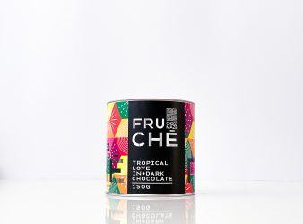 FruCHÉ Tropical love – freeze-dried pineapple, mango and dargon fruit in dark chocolate,150g